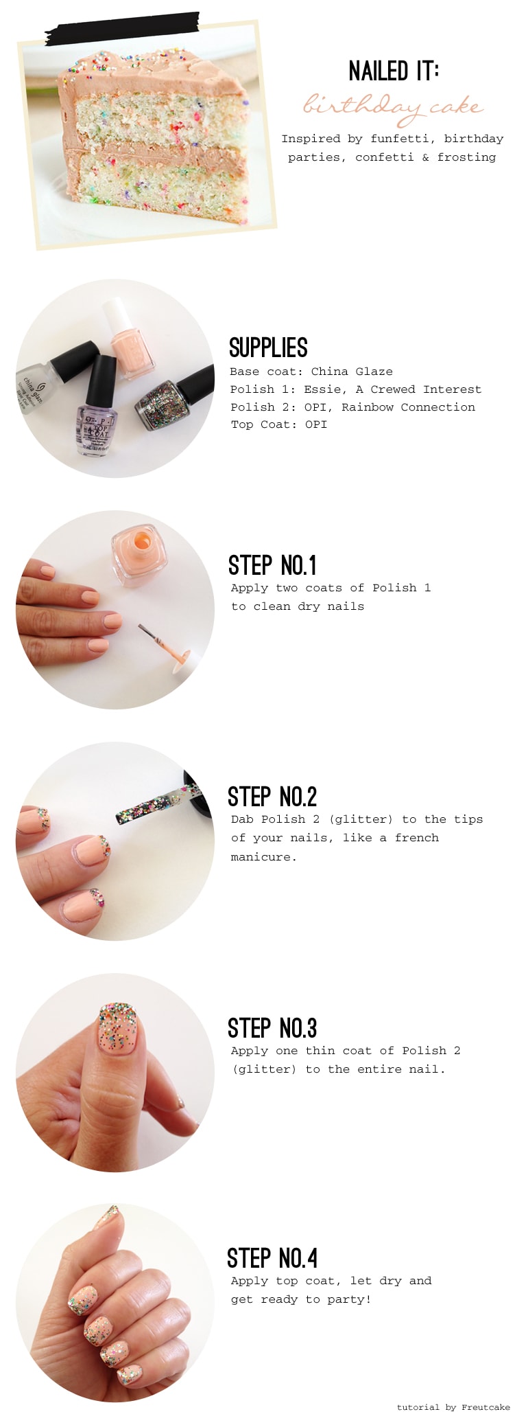 funfetti nail tutorial {New Column} Nailed It
