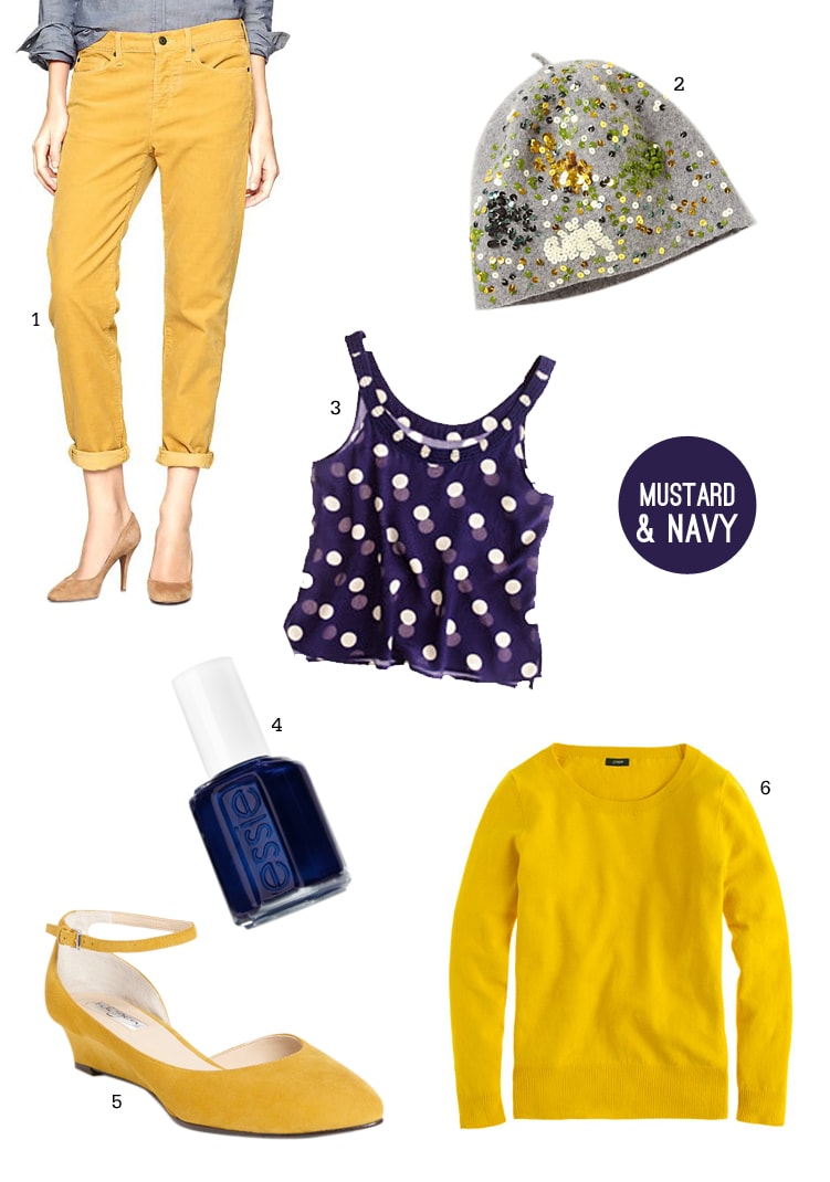 Mustard and Navy A Mustard & Navy Palette