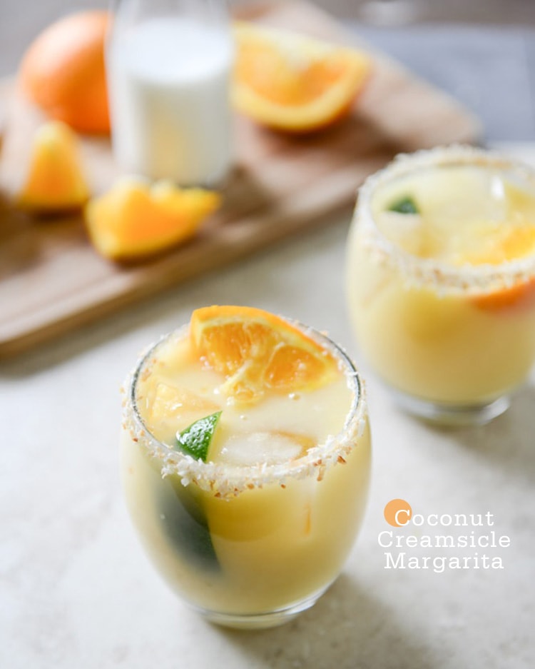 Coconut Creamsicle Margarita {Cocktail Friday} Coconut Creamsicle Margarita