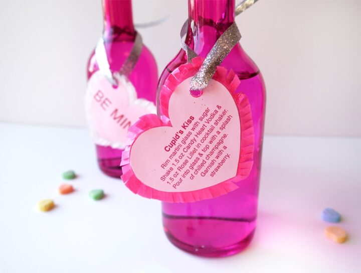 Conversation Heart Vodka & Cupid's Kiss Cocktail Recipe