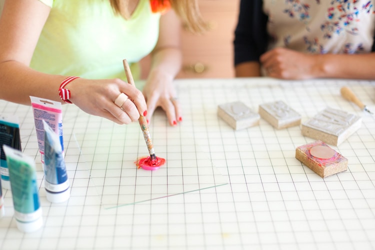 DIY-Hand-Block-Printed-Napkins-Freutcake-step-3