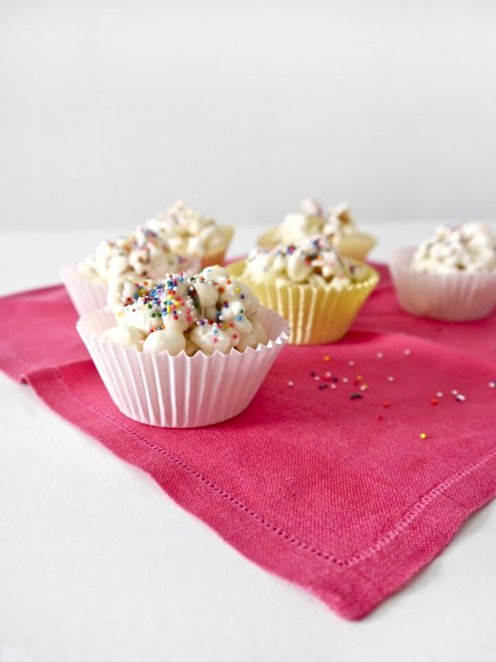 Funfetti Cake Batter Popcorn Balls