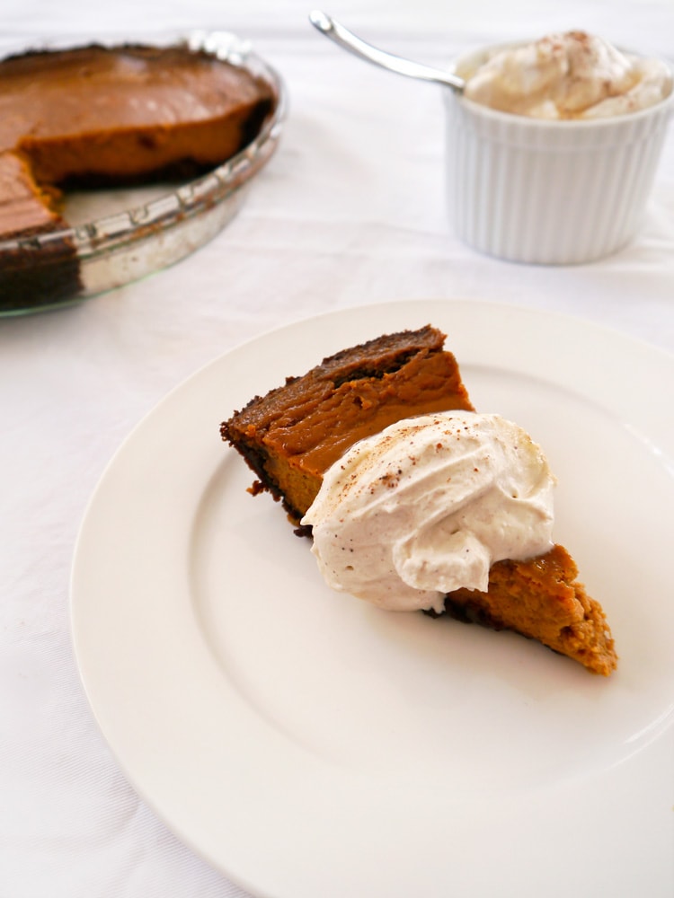 Gingersnap Pumpkin Pie Slice