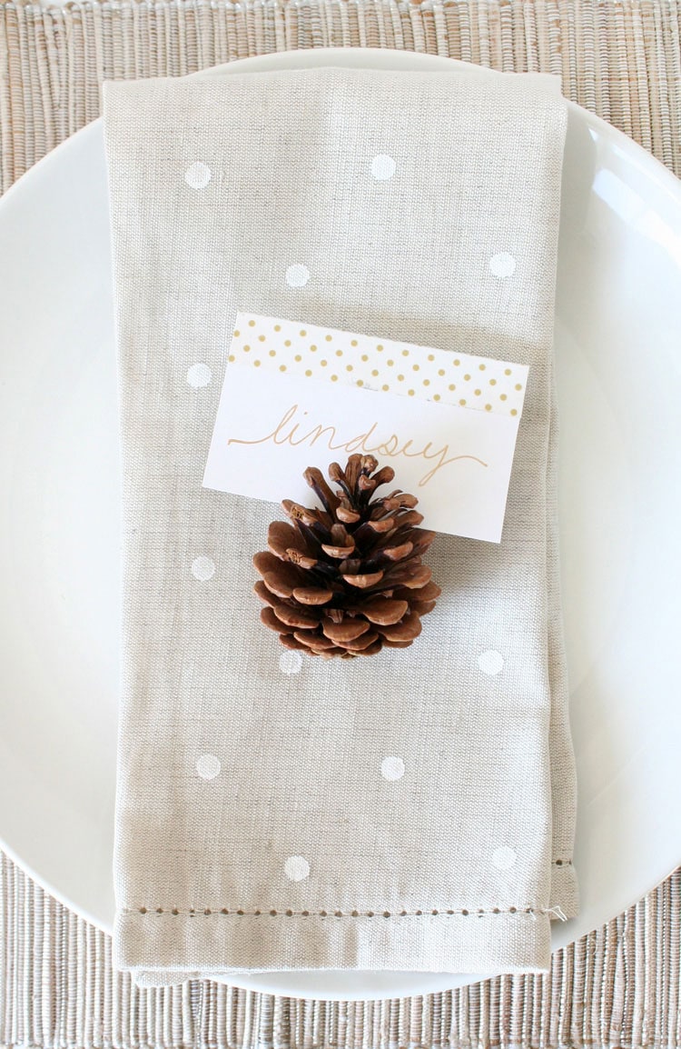 DIY Polka Dot Napkin Tutorial