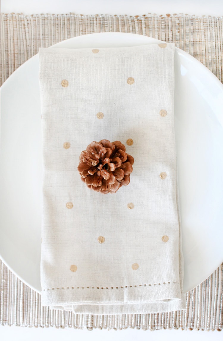 DIY Polka Dot Napkins