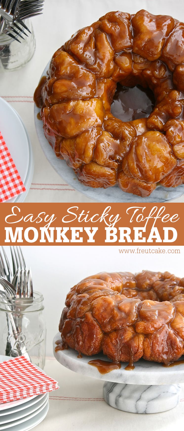 Easy 5 Ingredient Sticky Toffee Monkey Bread