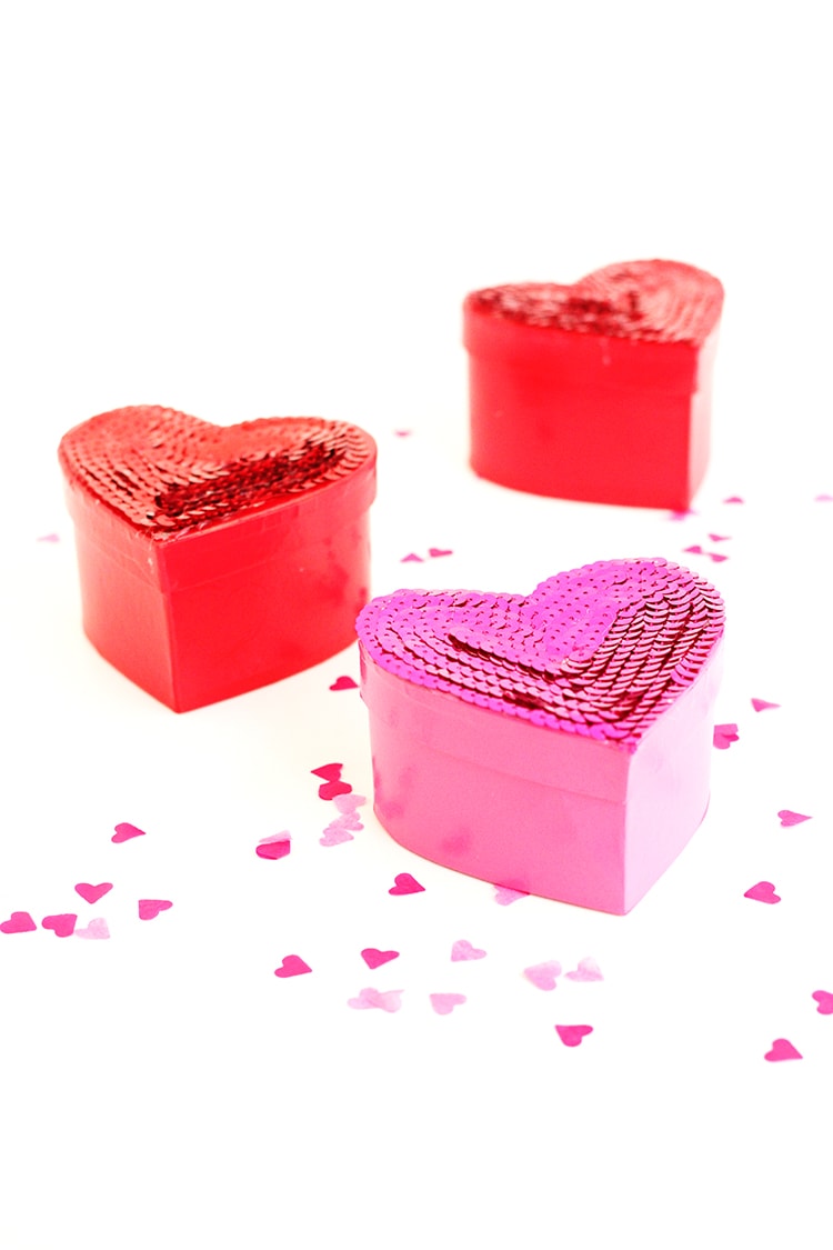 Sequined Candy Boxes