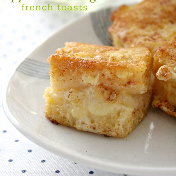 apple sourdough french toasts