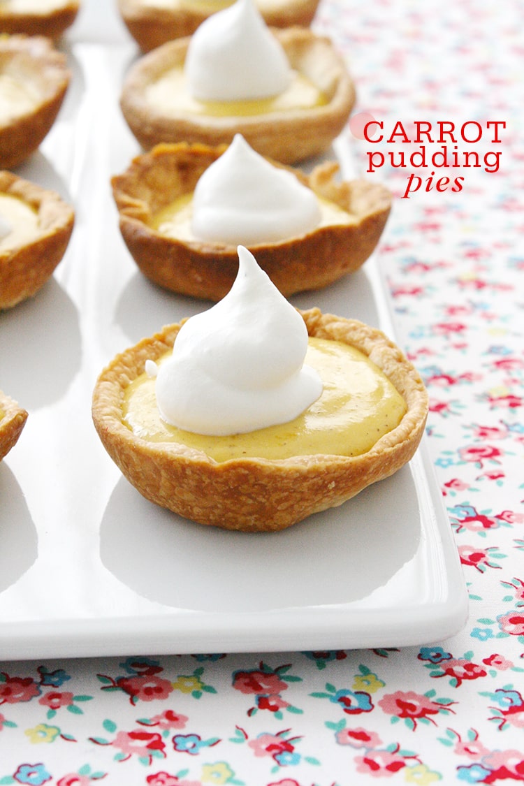 carrot pudding pies