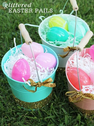 DIY Glittered Easter Pails