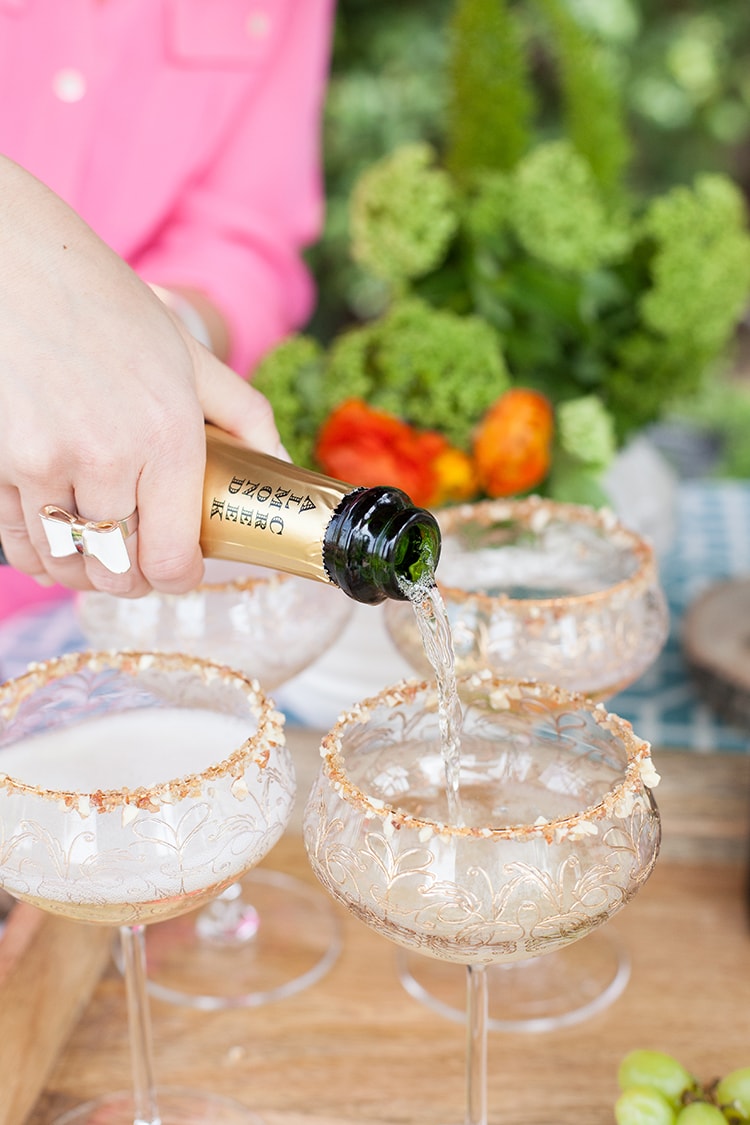 Honey Almond Champagne Cocktail