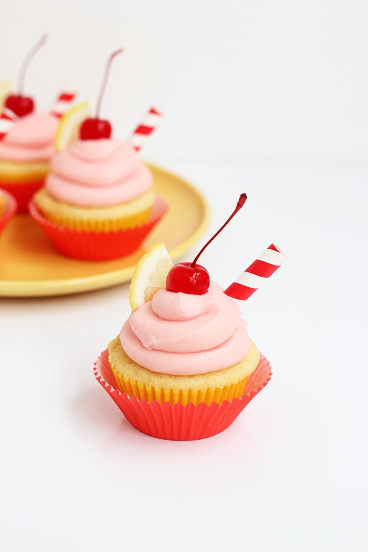 Cherry Lemonade Cupcakes