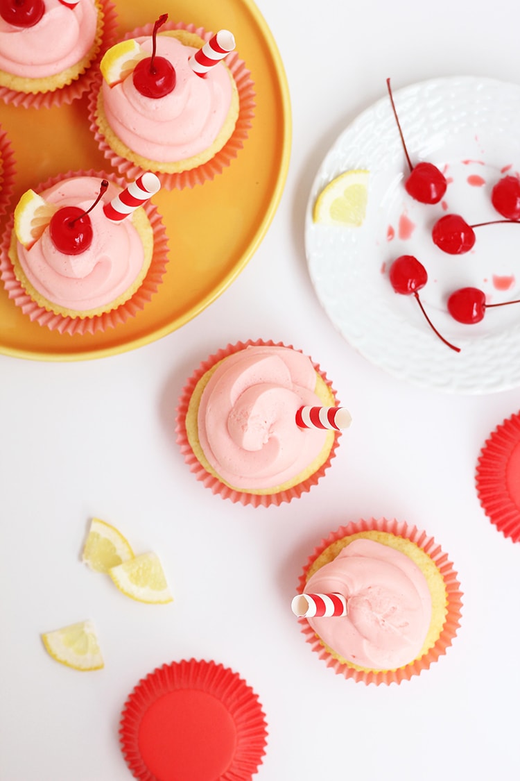 Cherry Lemonade Cupcake