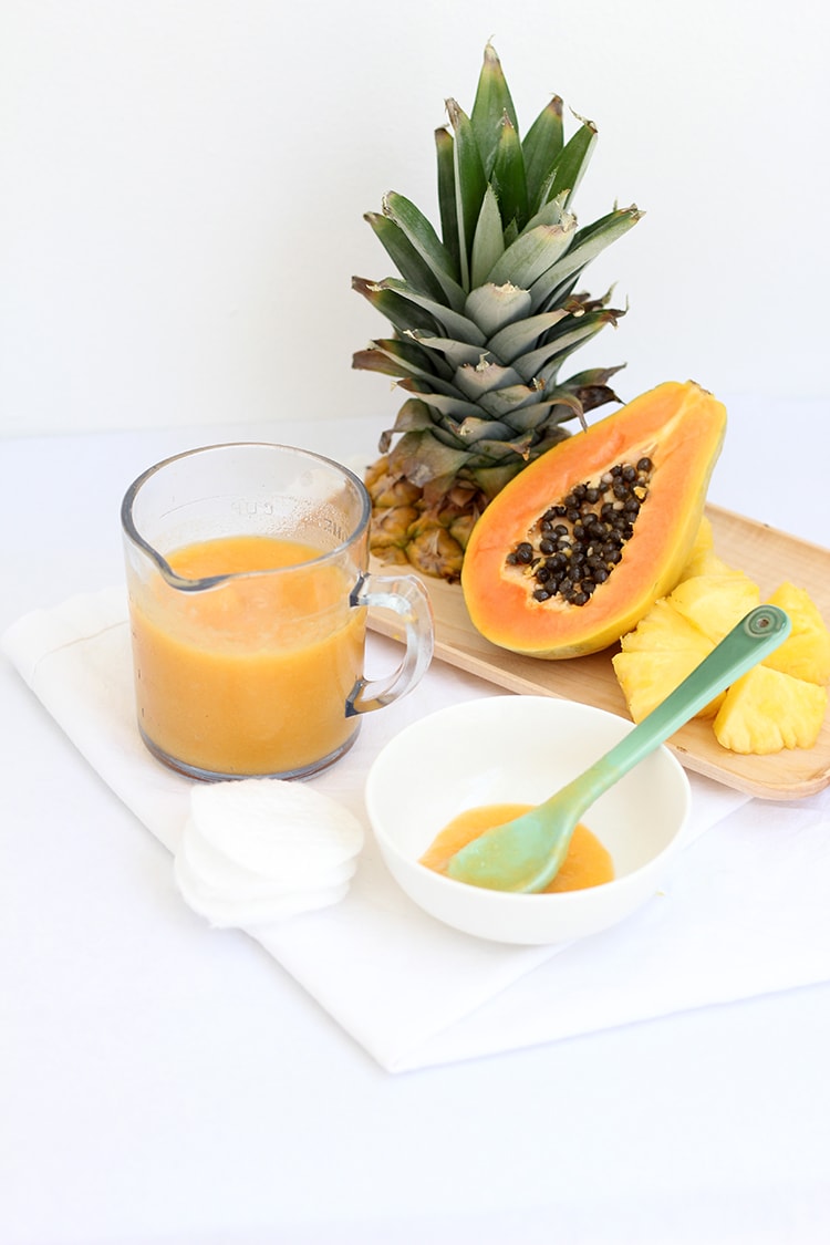 Pineapple papaya enzyme mask