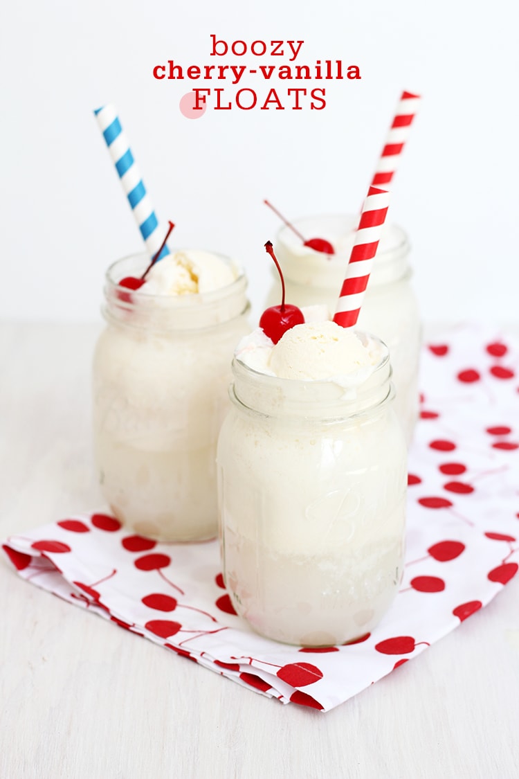 Boozy Cherry Vanilla Floats