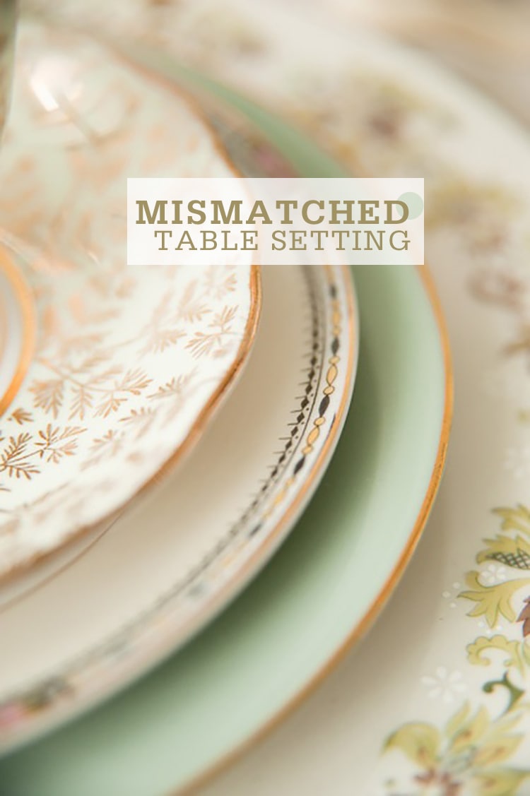 mismatched table setting