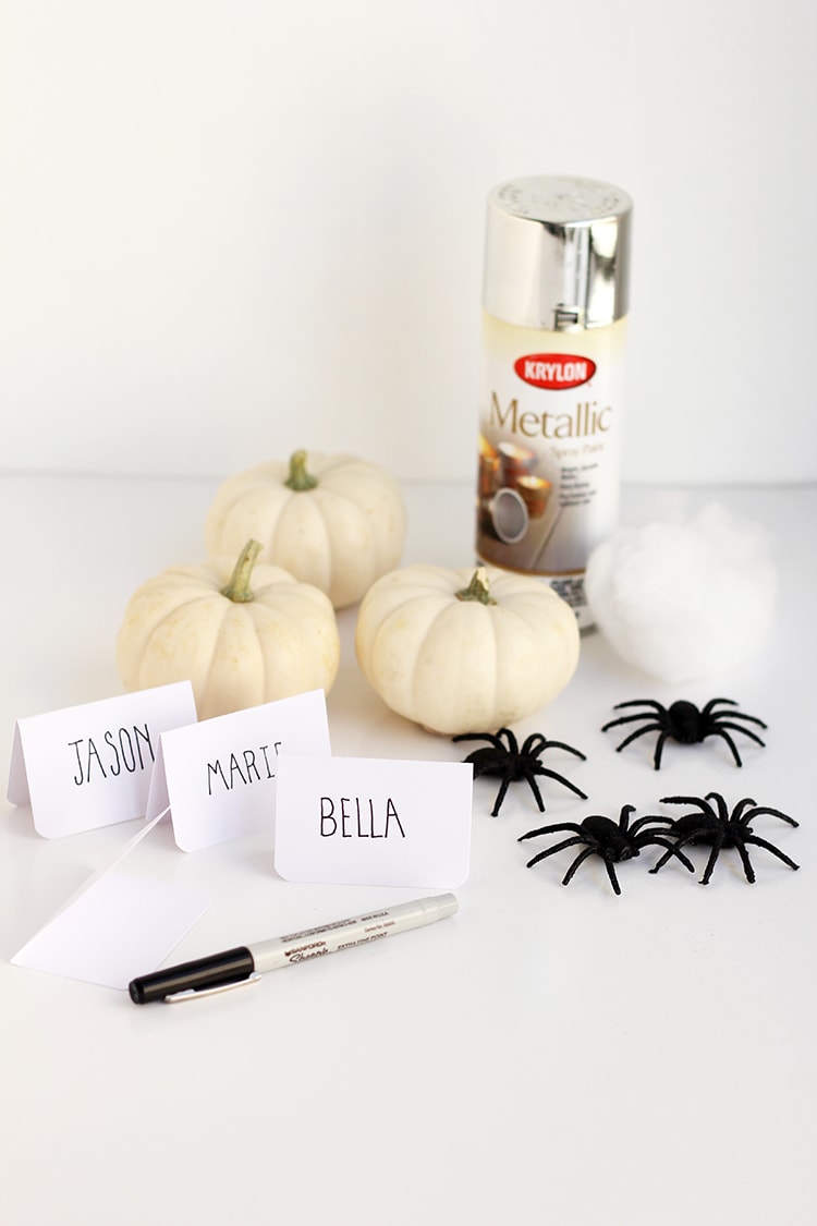 pumpkin place card holders