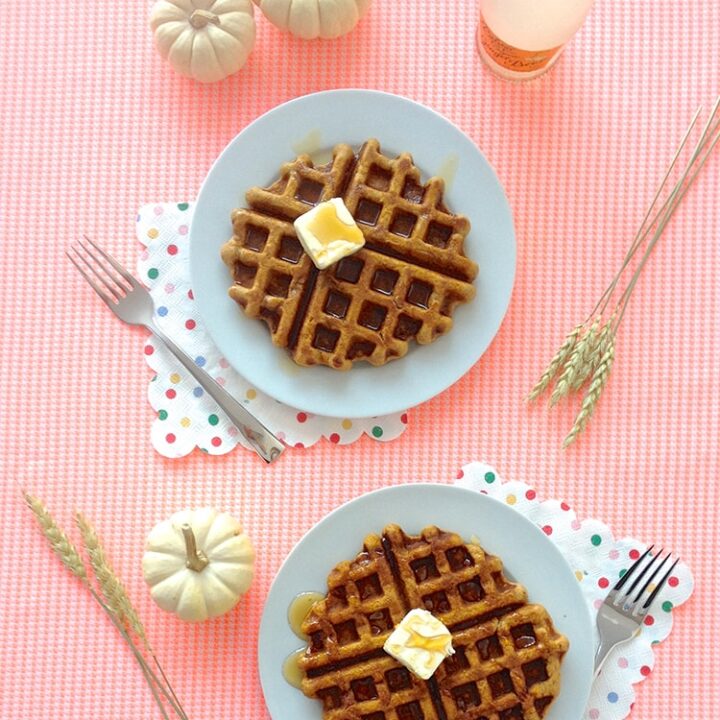 Pumpkin Spice Latte Waffles