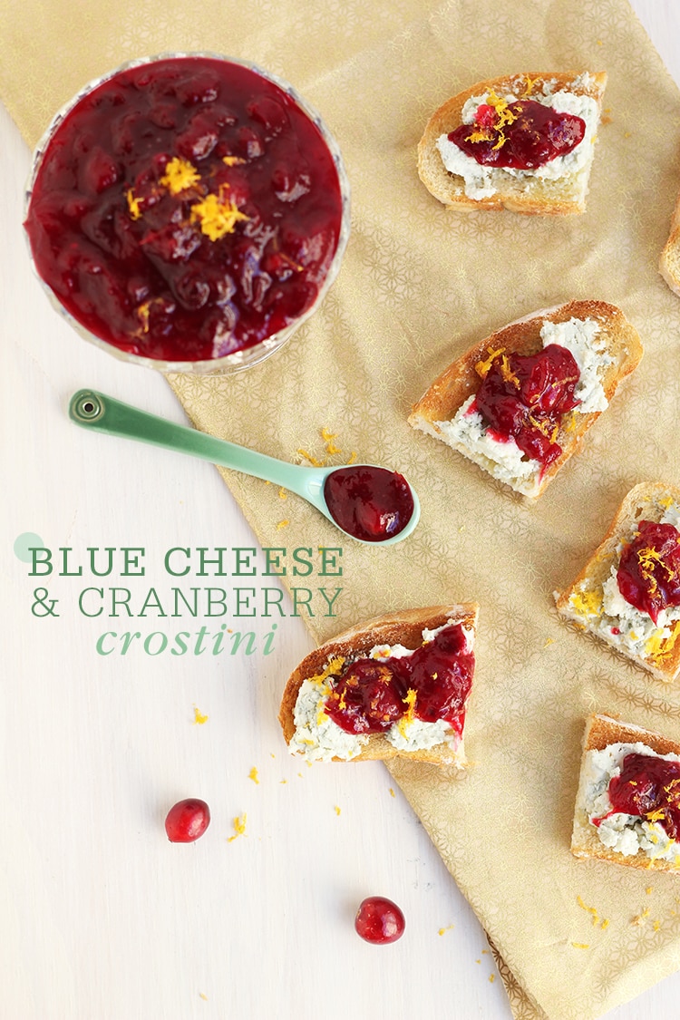 Blue cheese Cranberry Crostini