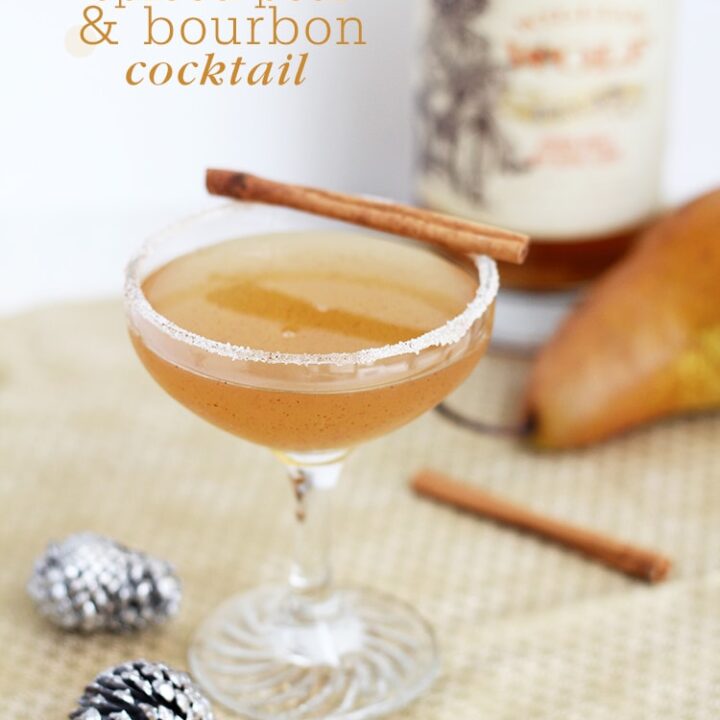 Spiced Pear Bourbon Cocktail