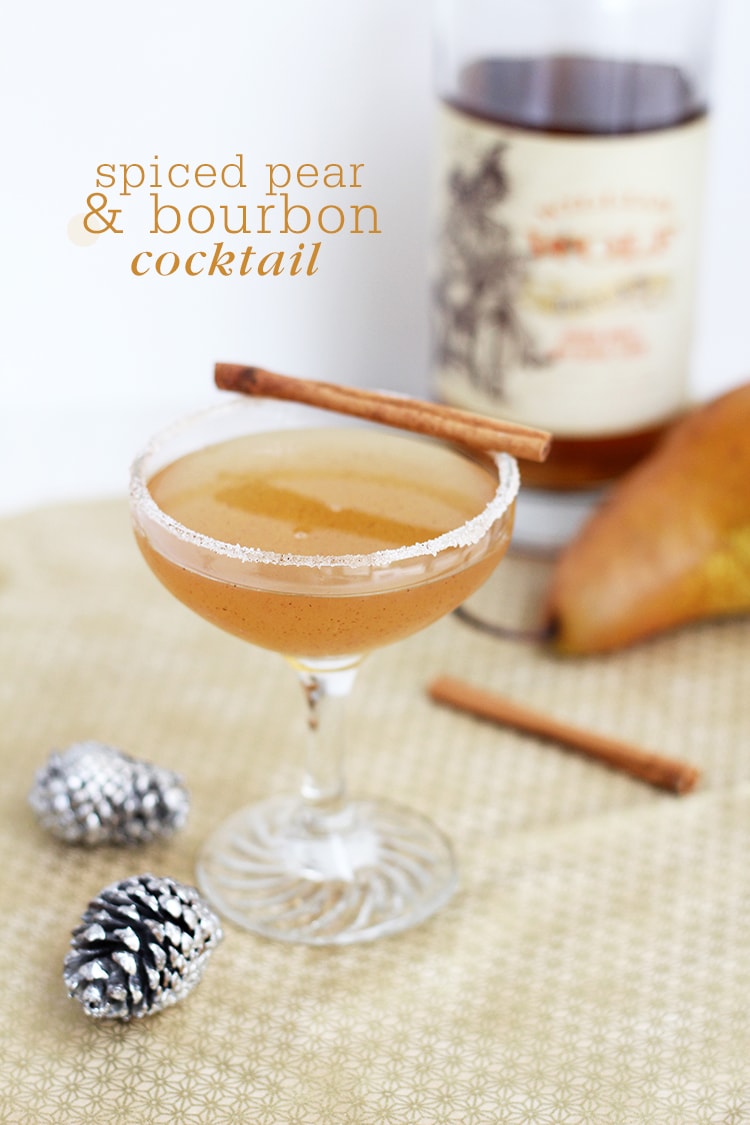 Spiced Pear Bourbon Cocktail