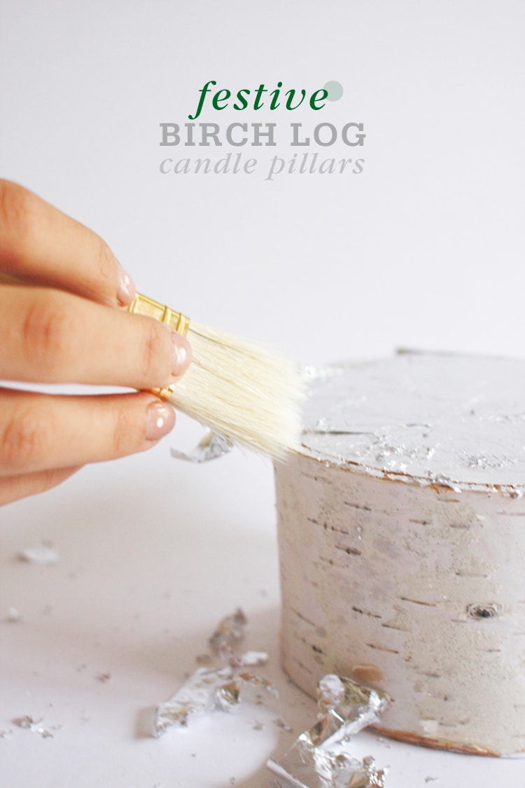 Birch Log Candle Holders