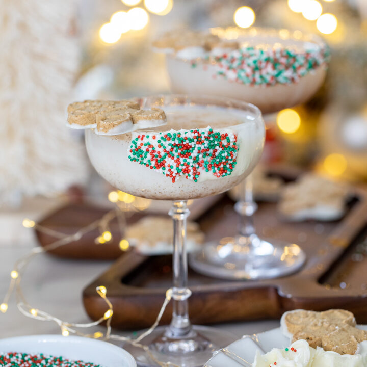 Gingerbread Christmas Martini Glasses