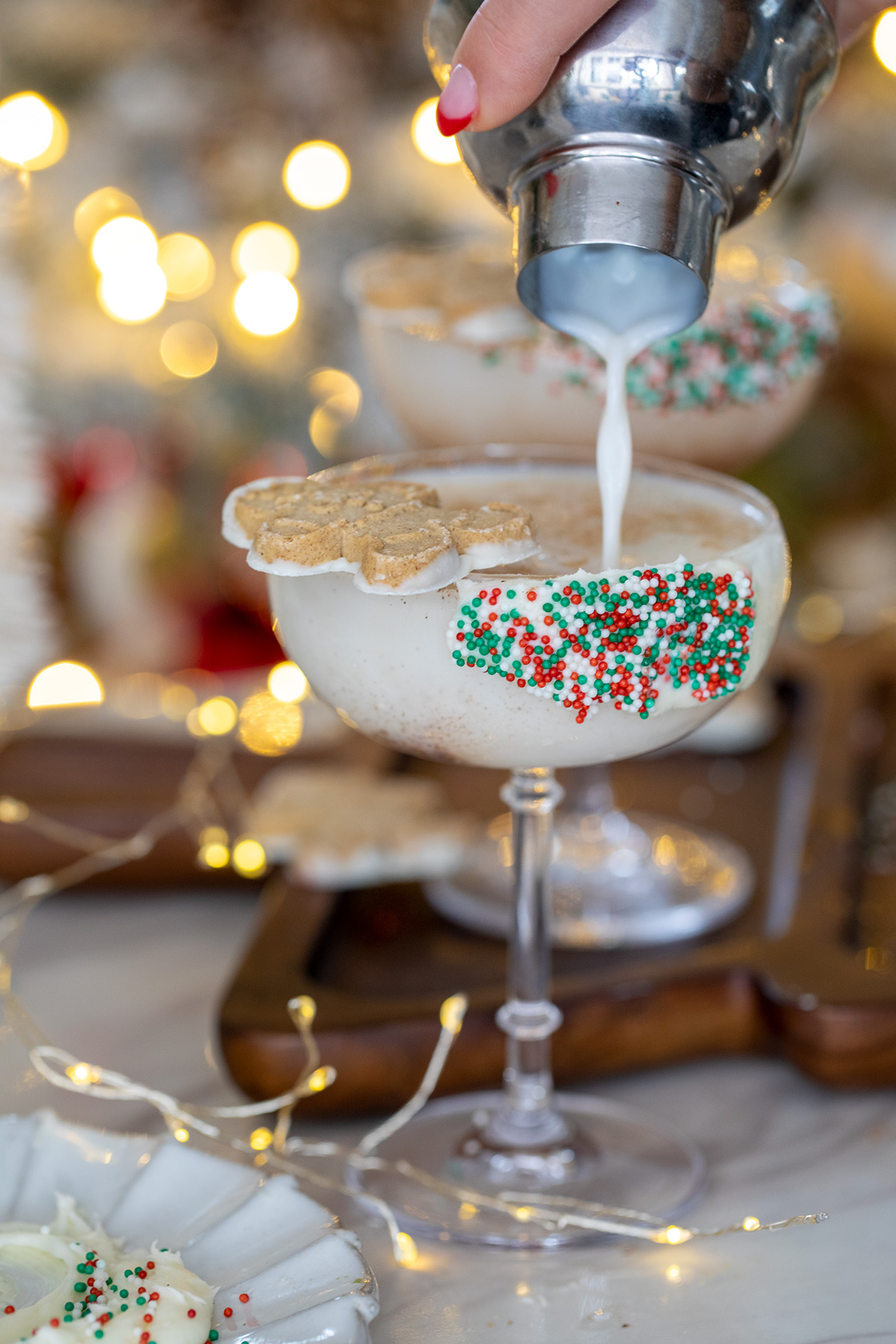 Gingerbread Christmas Martini Glasses