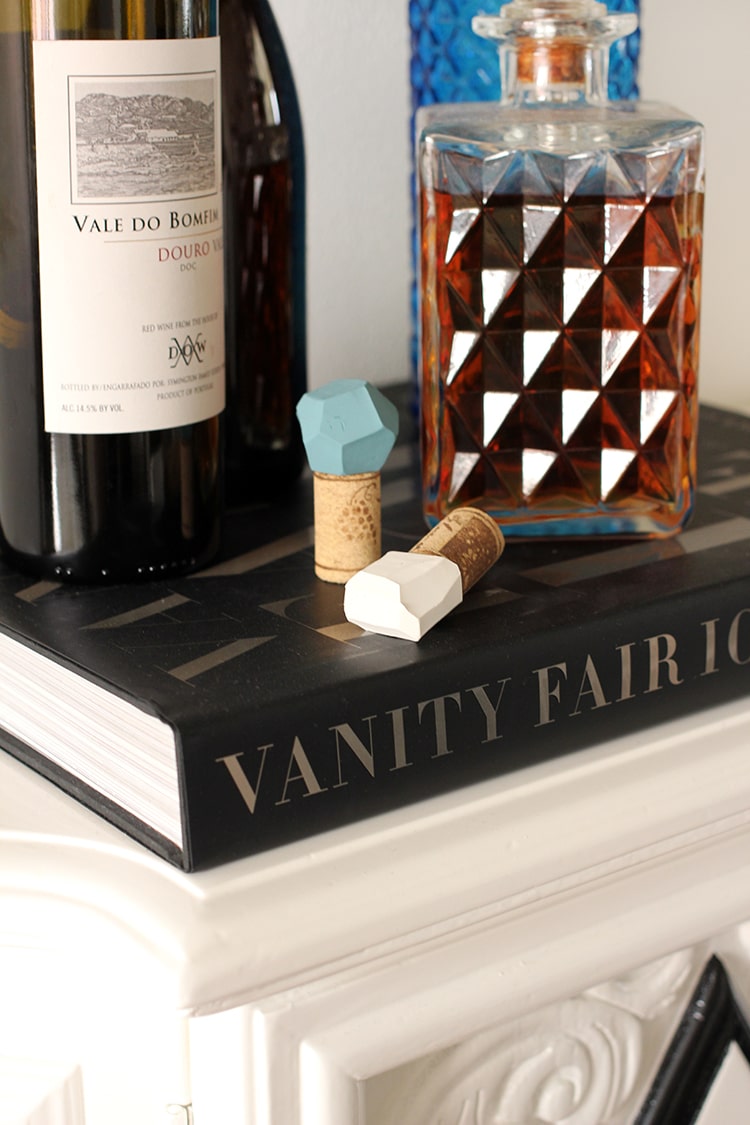 DIY Geometric Bottle Stoppers