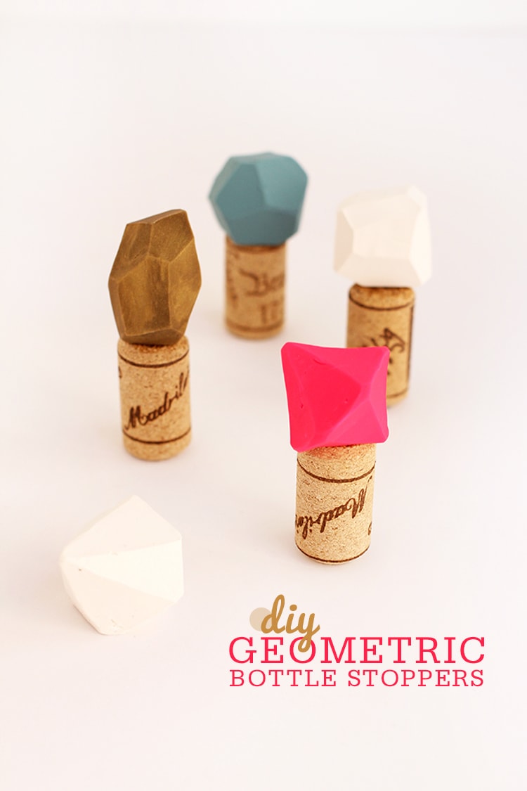 DIY Geometric Bottle Stoppers