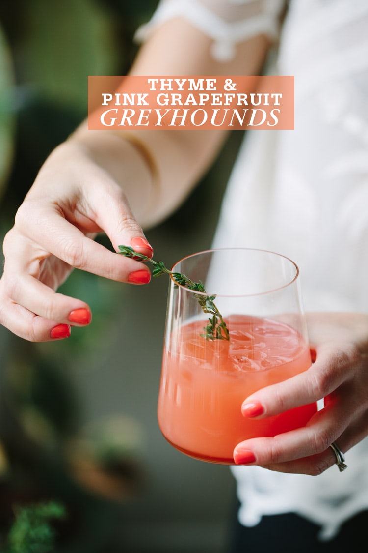 Thyme Pink Grapefruit Greyhounds