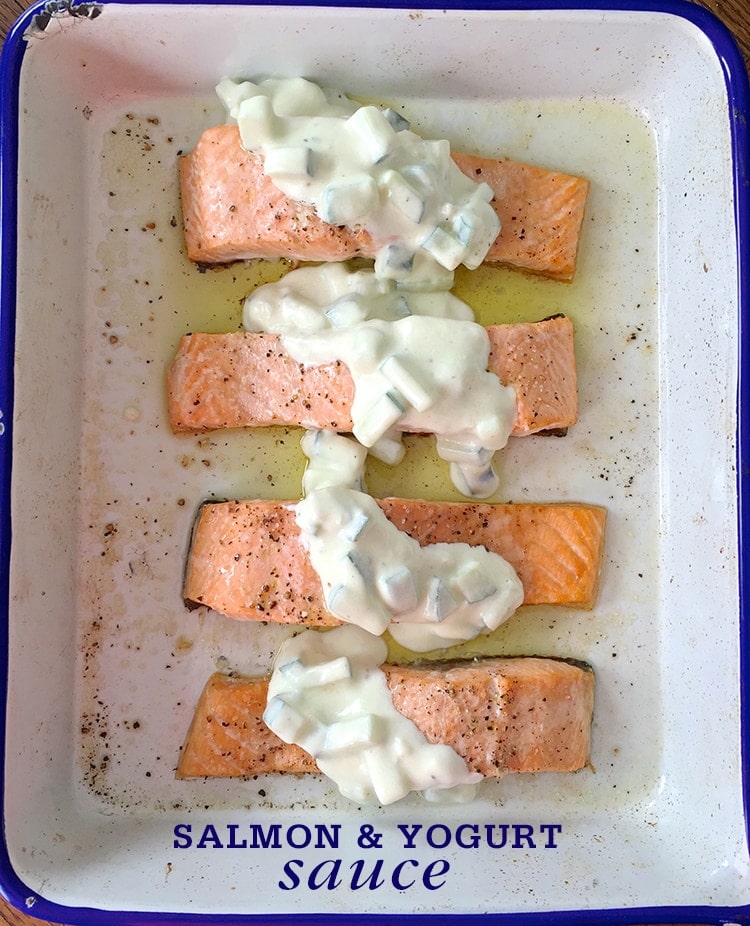 5 Ingredient Salmon with Yogurt Sauce