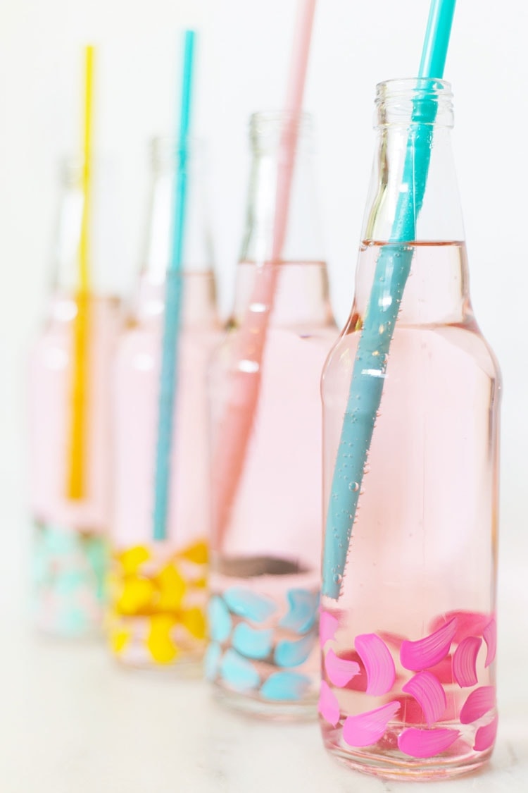 Painted Soda Bottles