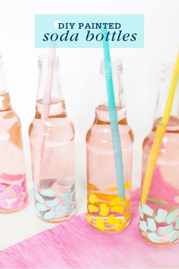 DIY Painted Soda Bottles