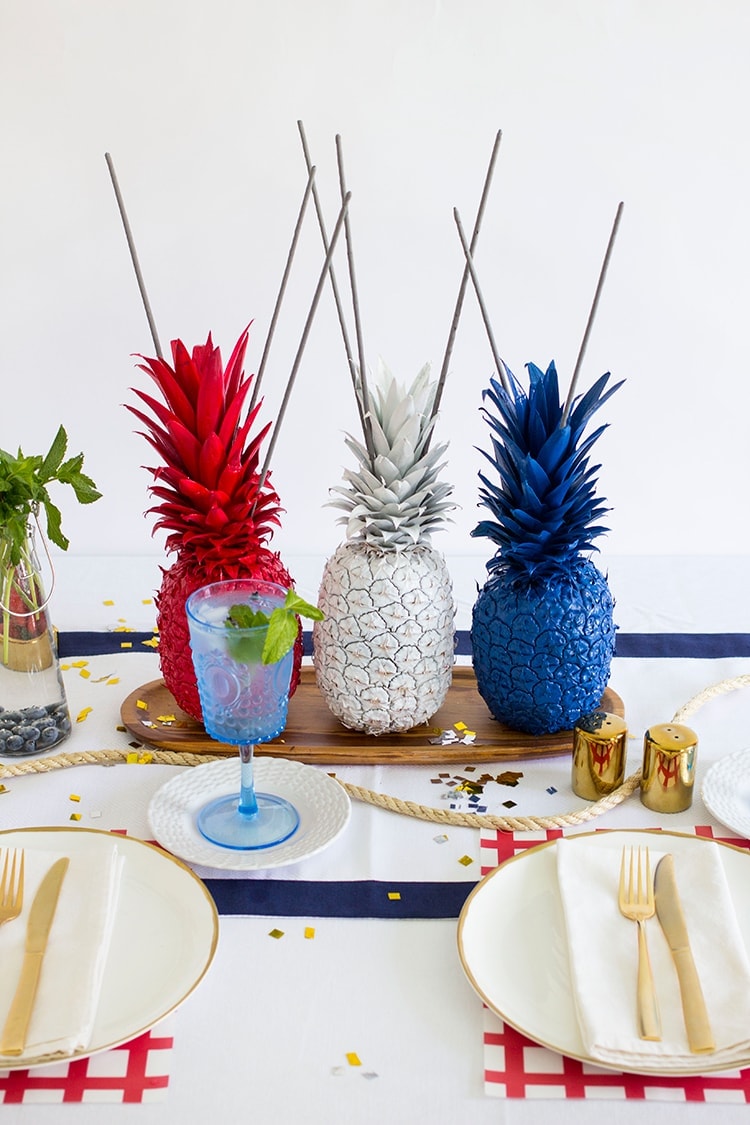 Pineapple Sparkler Center Pieces