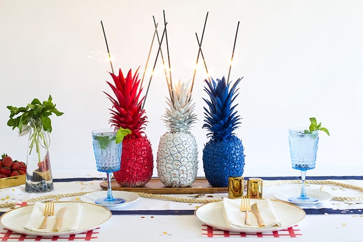 Pineapple Sparkler Center Pieces