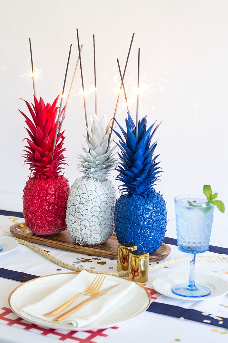 Pineapple Sparkler Center Pieces