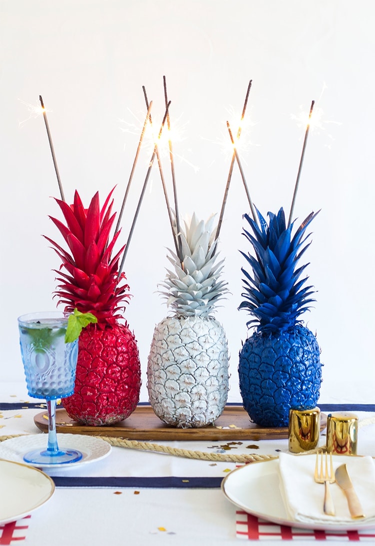 Pineapple Sparkler Center Pieces