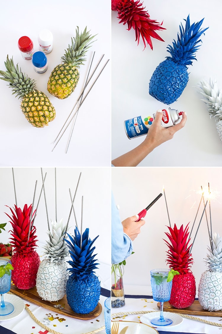 Pineapple Sparkler Center Pieces