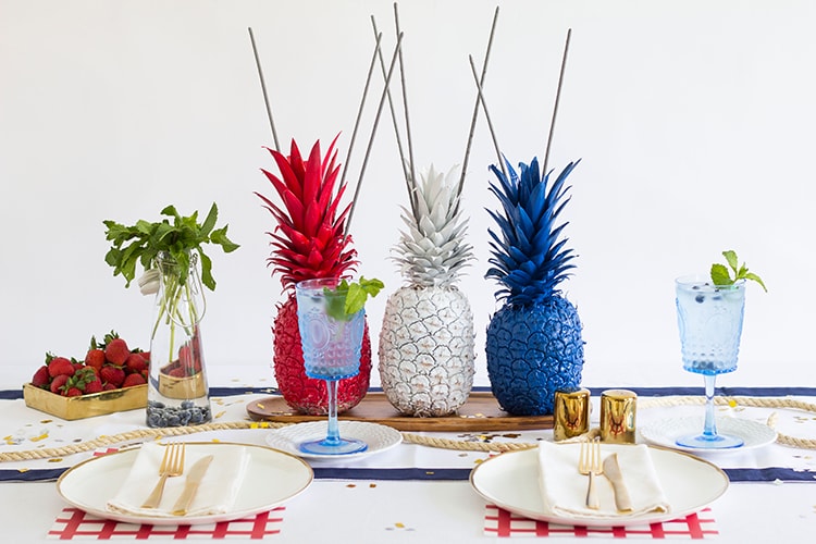 Pineapple Sparkler Center Pieces