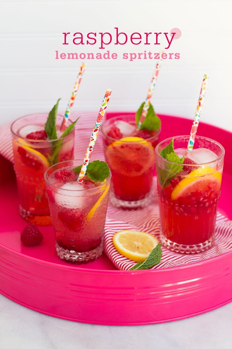 Raspberry Lemonade Spritzers