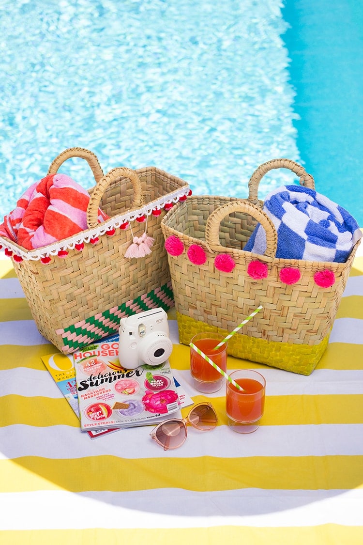 DIY Painted Beach Bags