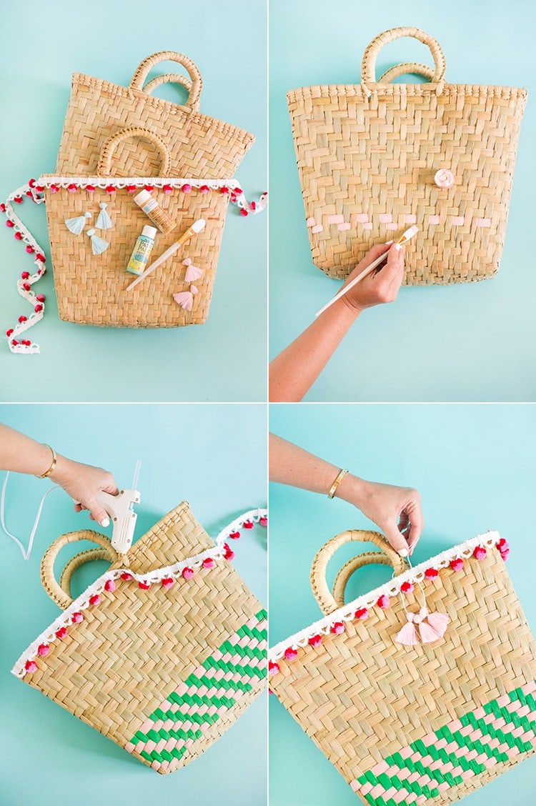 DIY Painted Beach Bags