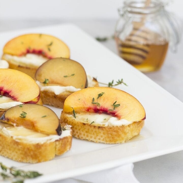 Summer Stone Fruit Crostini