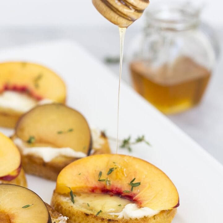 Summer Stone Fruit Crostini