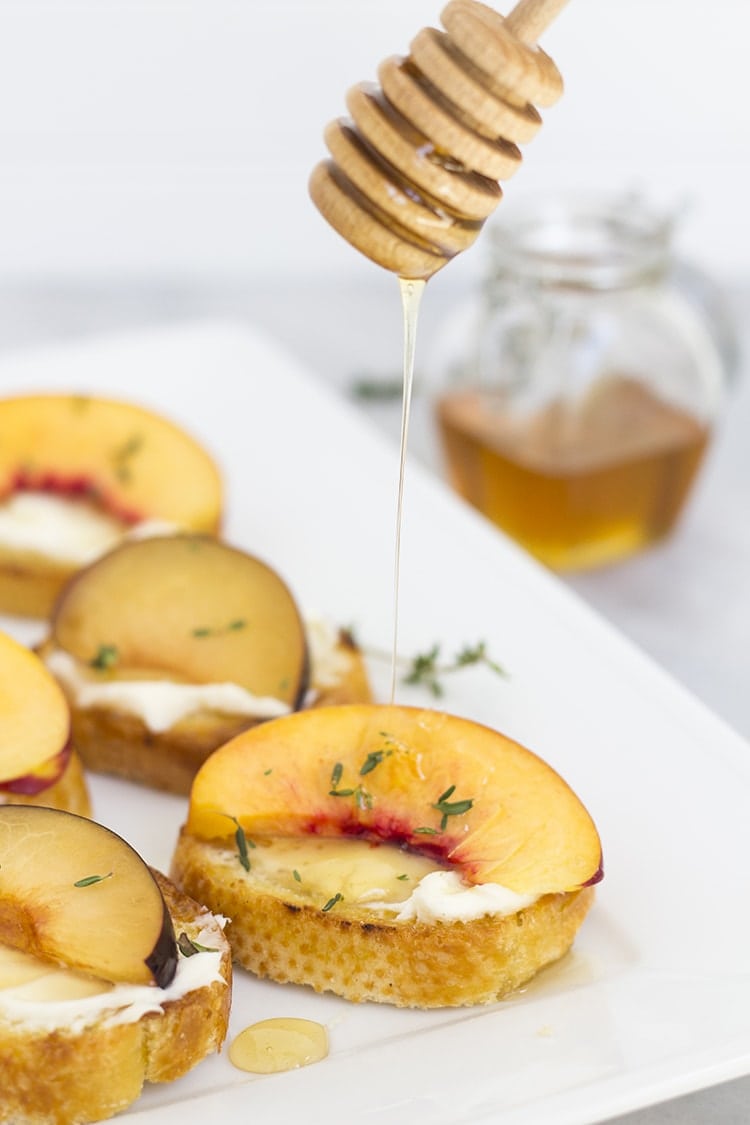 Summer Stone Fruit Crostini