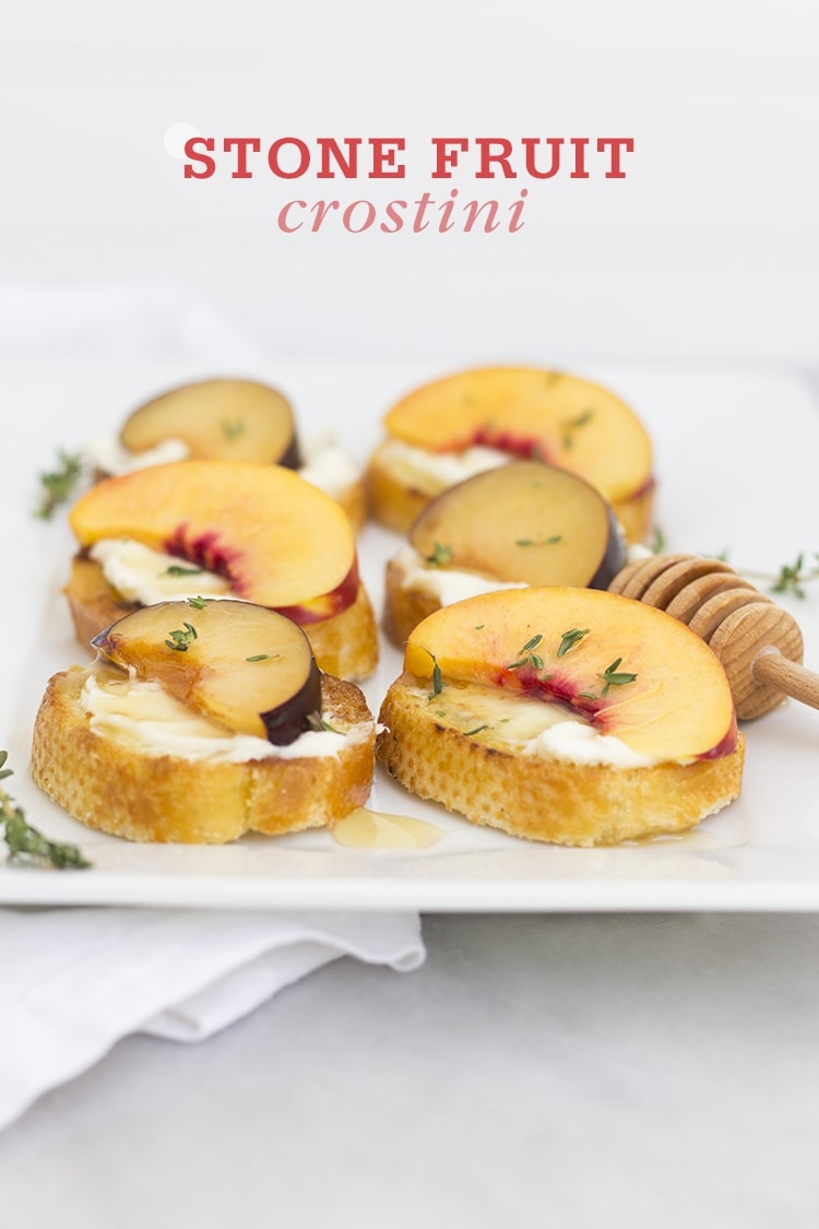 Summer Stone Fruit Crostini