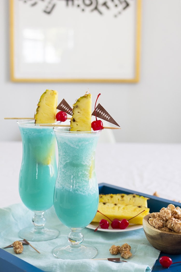 Blue Hawaiian Super bowl Cocktail 