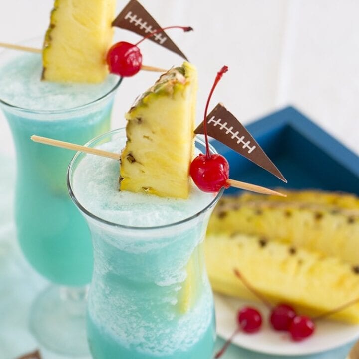 Blue Hawaiian Super Bowl Cocktail