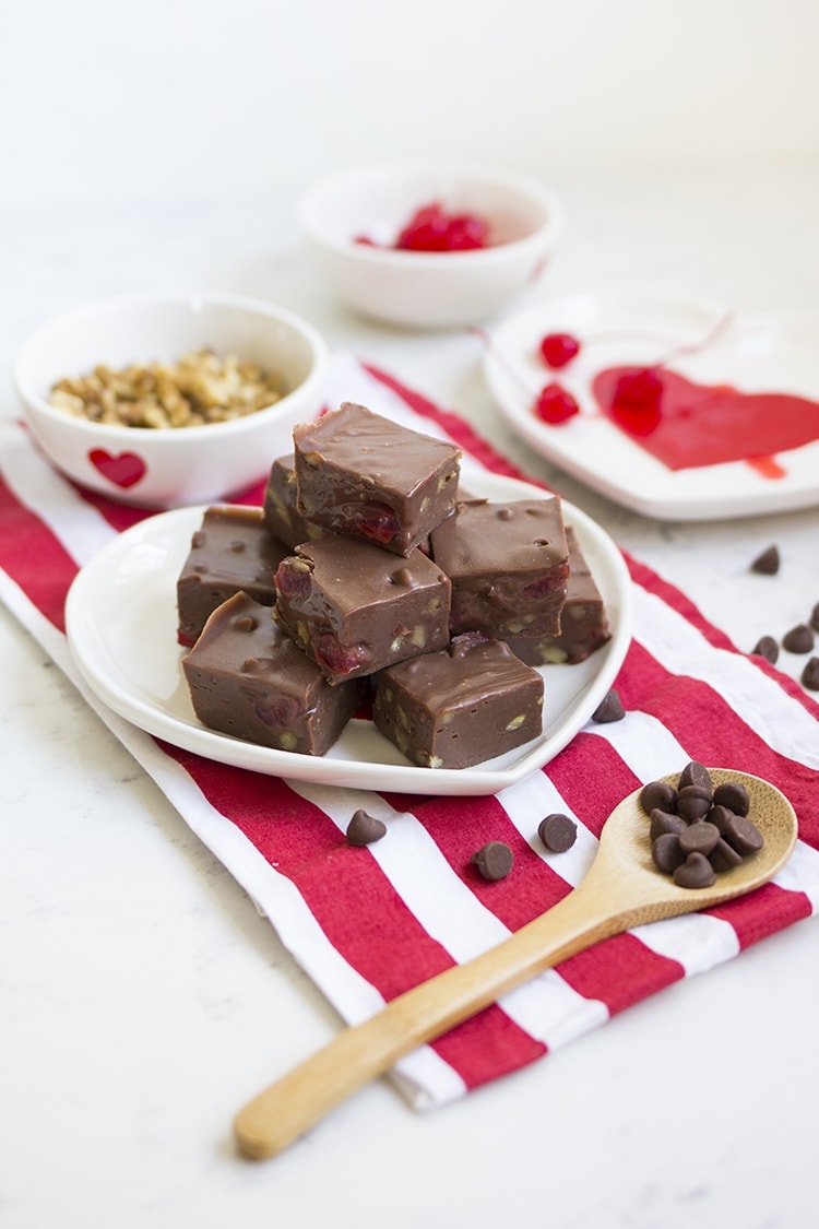 Whiskey Cherry Nut Fudge